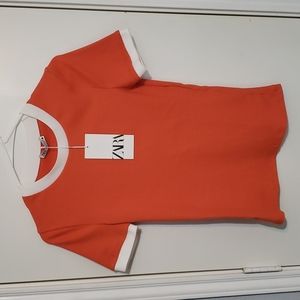 New Zara size M orange top